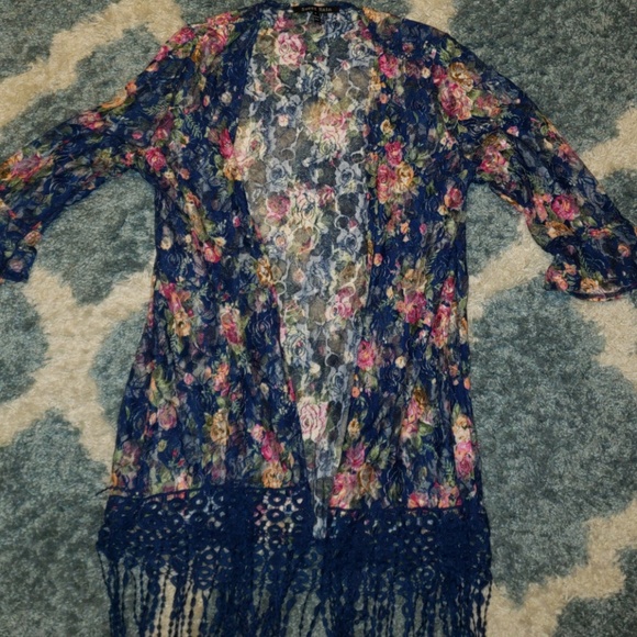 BOHO SHEER LACE DUSTER - Picture 1 of 4